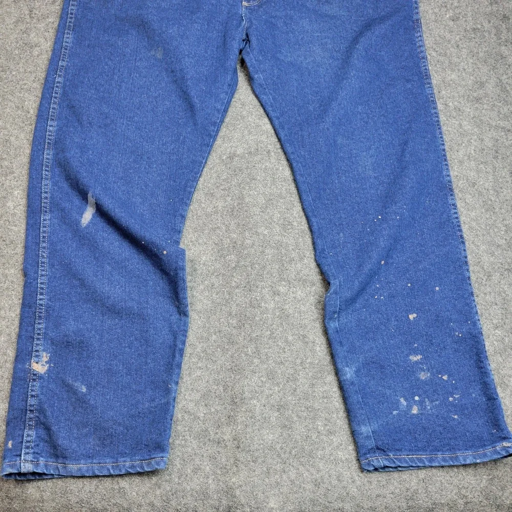 Wrangler Jeans Mens 44x32 Blue Denim Streetwear Regular Fit Workwear Rancher